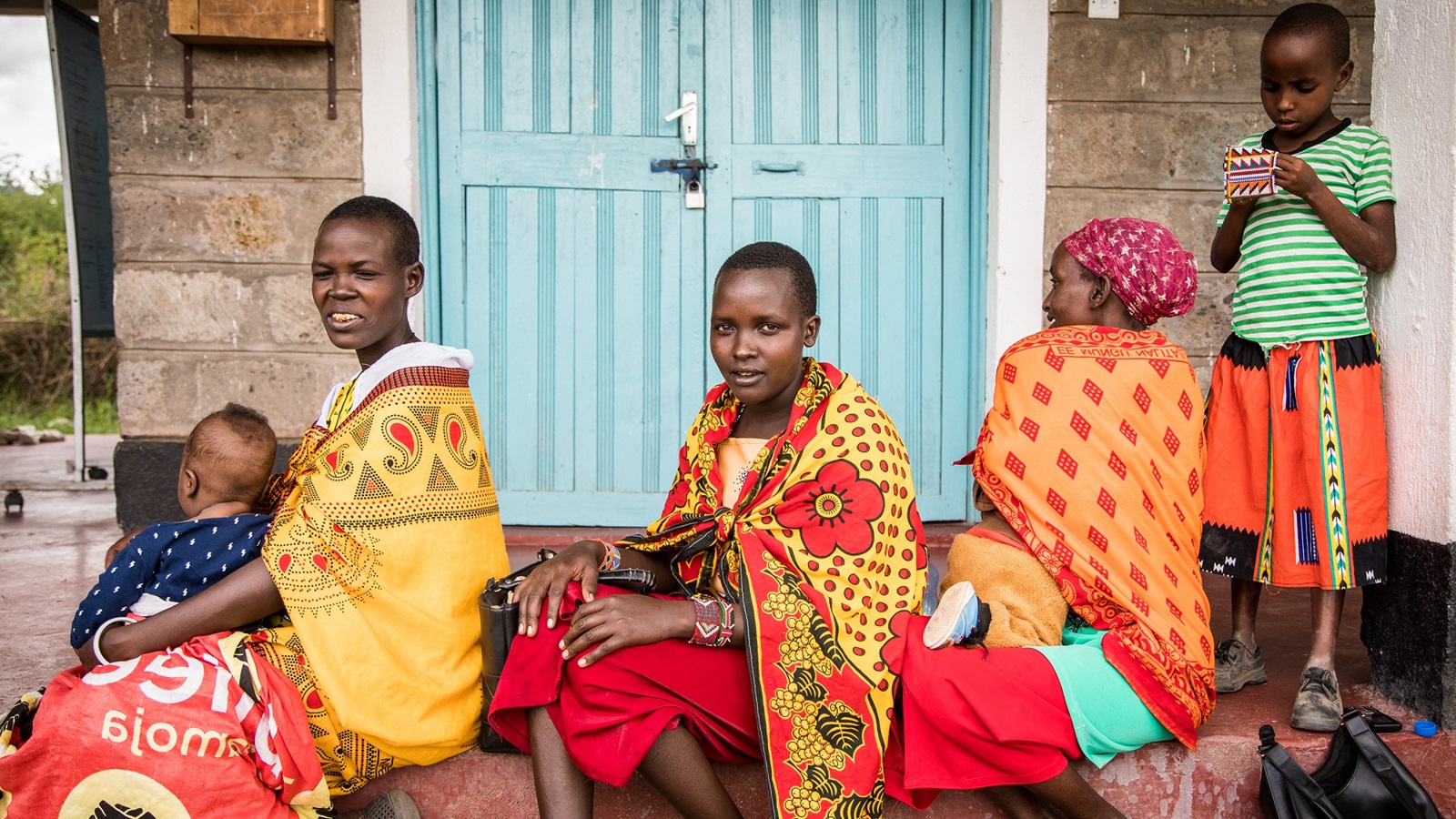 Mothers with their babies in the County of Kajiado, Kenya. 