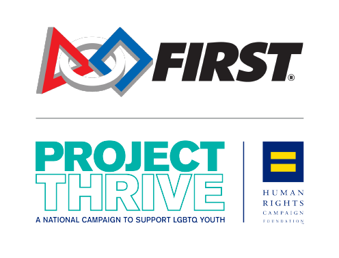 FIRST and Project THRIVE logo lockup